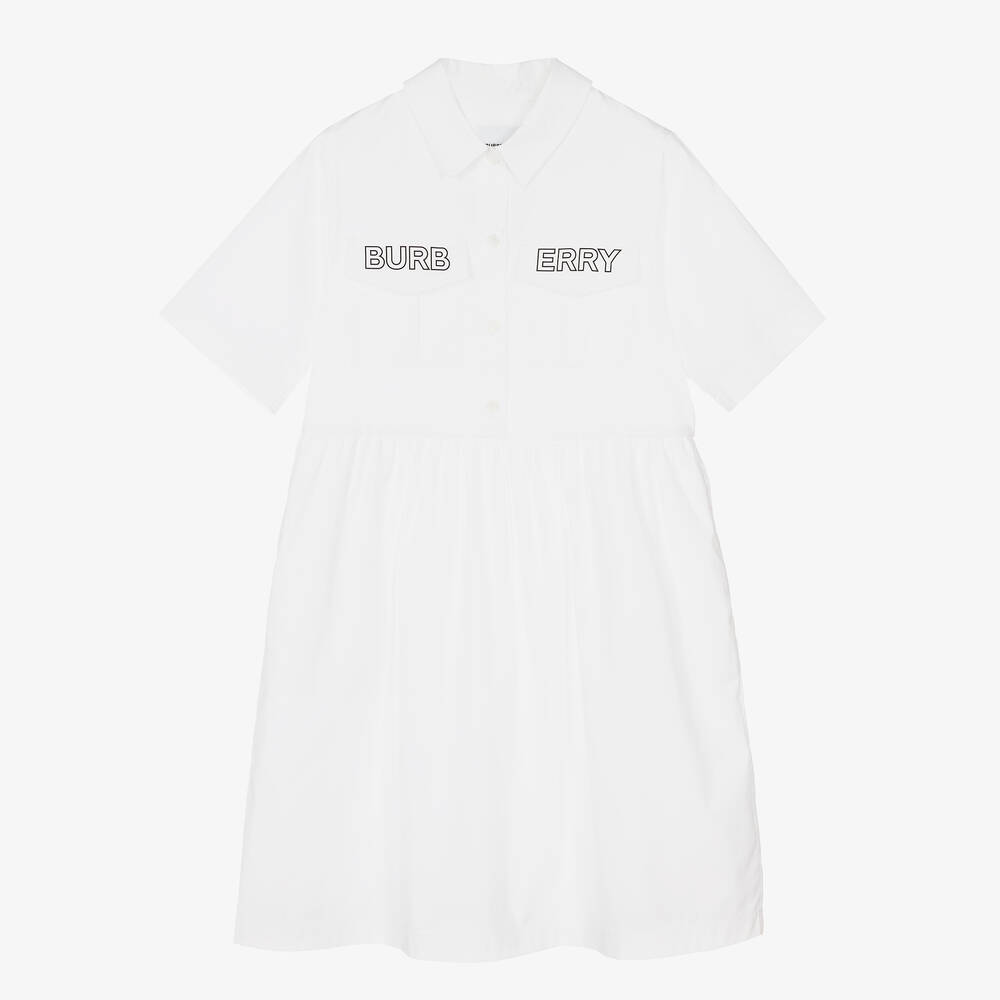 Burberry - Teen Girls White Shirt Dress | Childrensalon