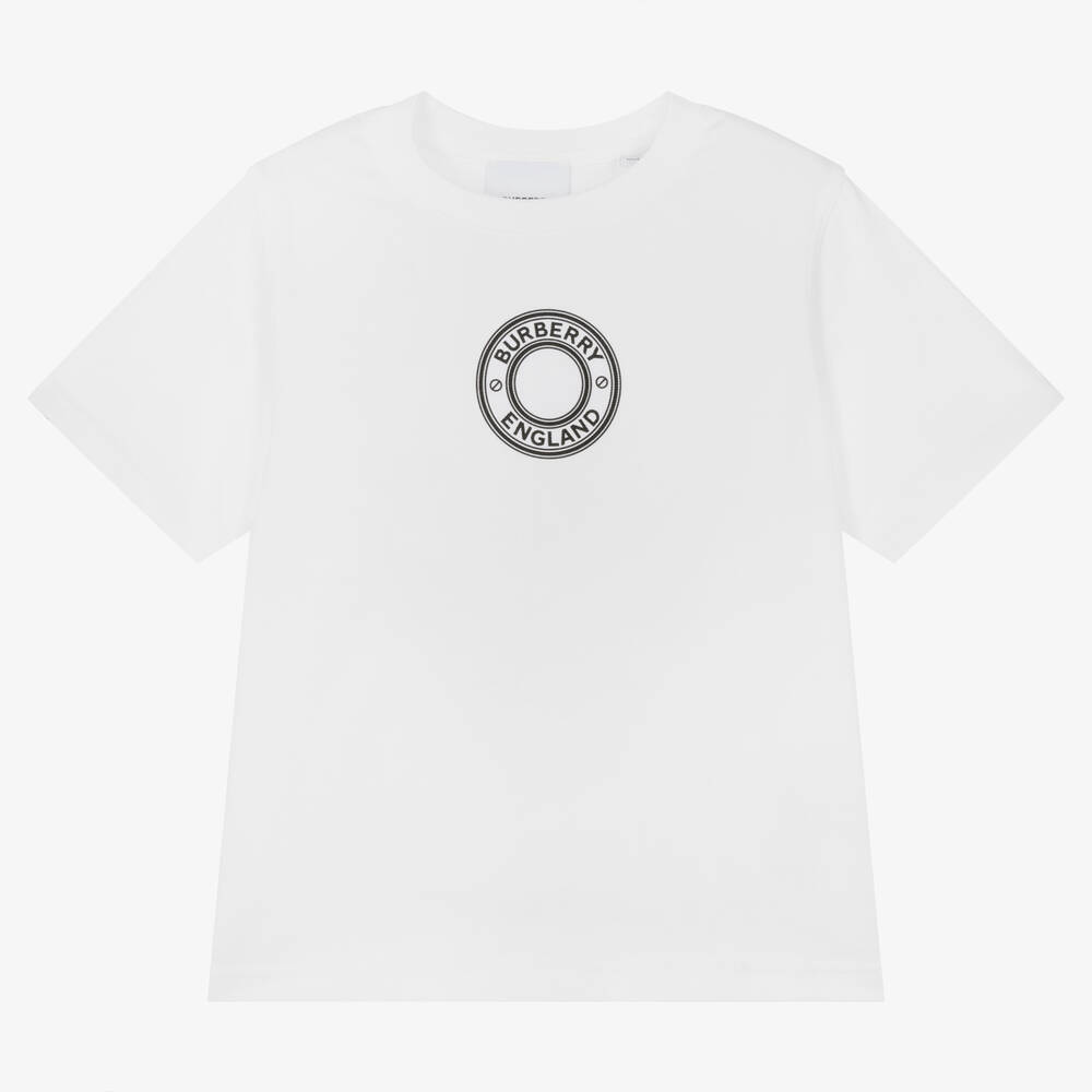 Burberry - T-shirt blanc en coton | Childrensalon