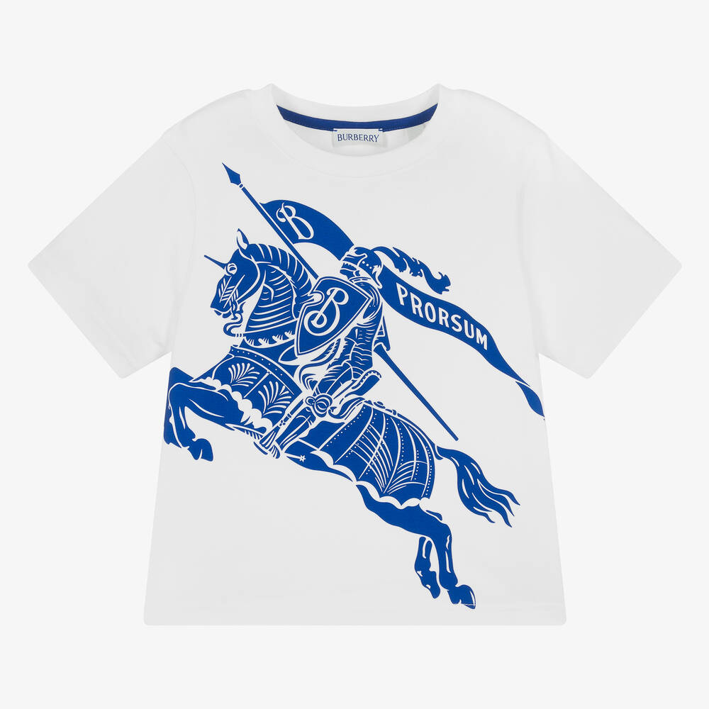 Burberry - Weißes EKD Baumwoll-T-Shirt | Childrensalon