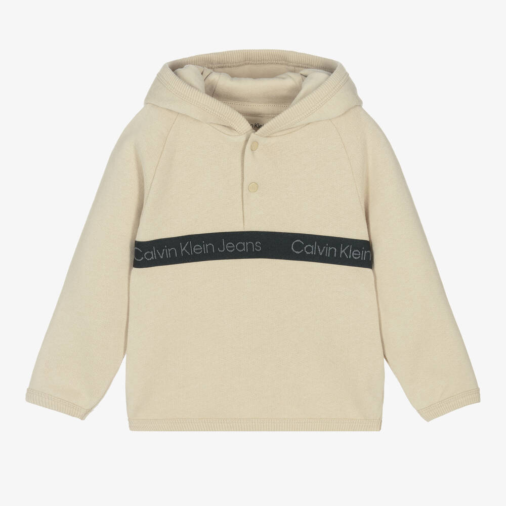 Calvin Klein - Beige Cotton Hoodie | Childrensalon