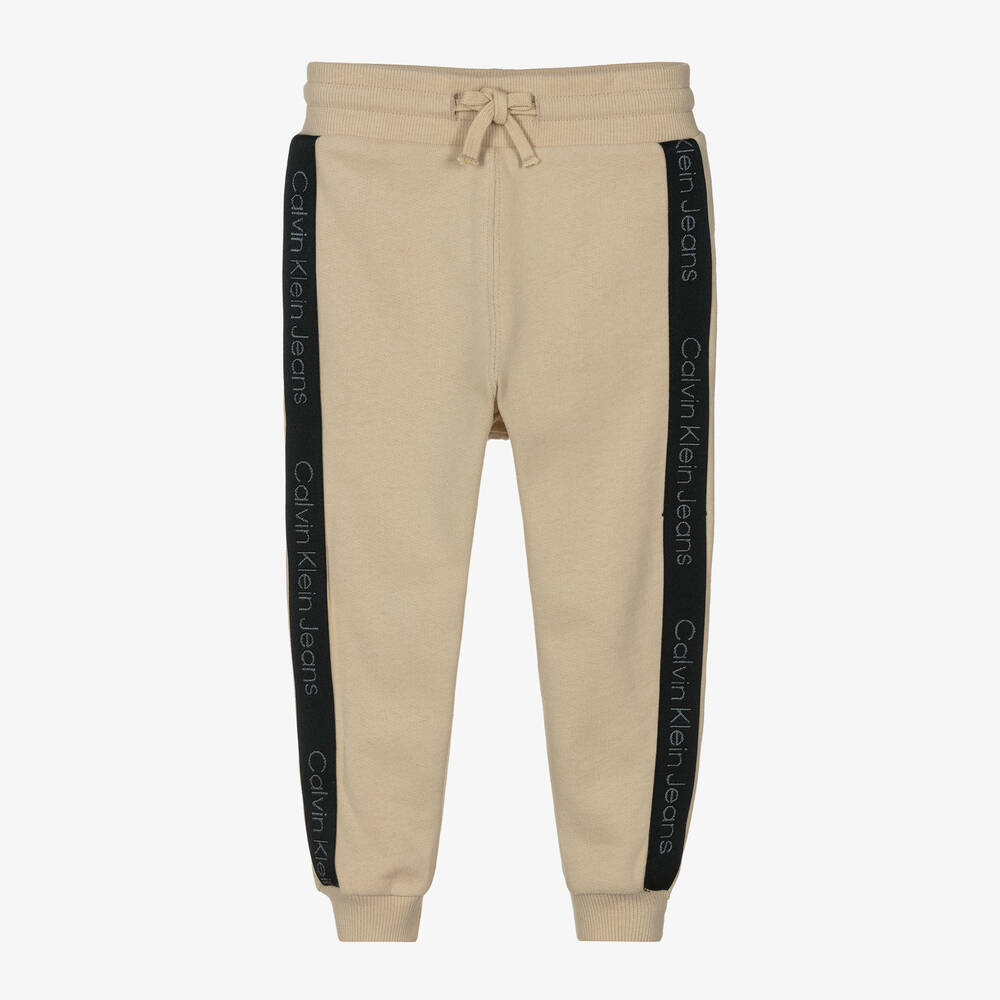 Calvin Klein - Beige Cotton Joggers | Childrensalon