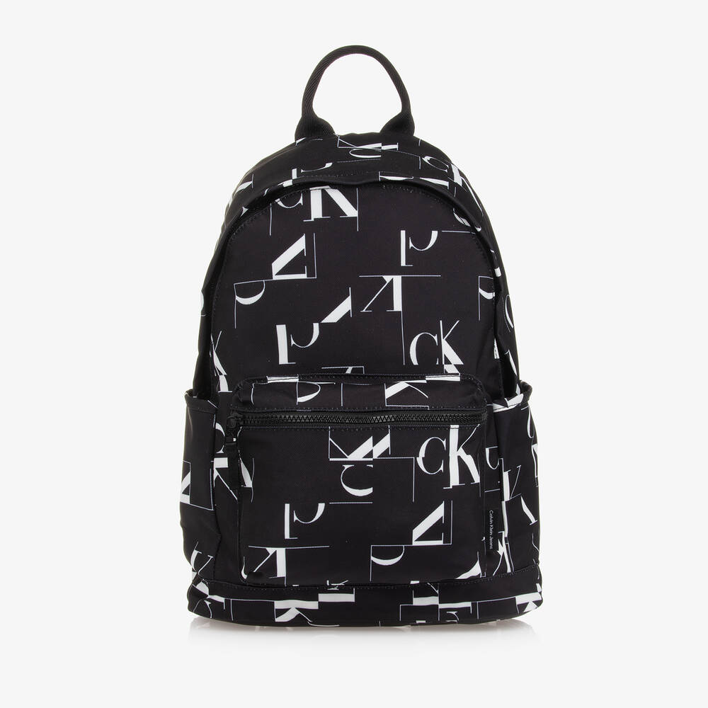 Calvin Klein - حقيبة ظهر بشعار CK كانفاس لون أسود | Childrensalon