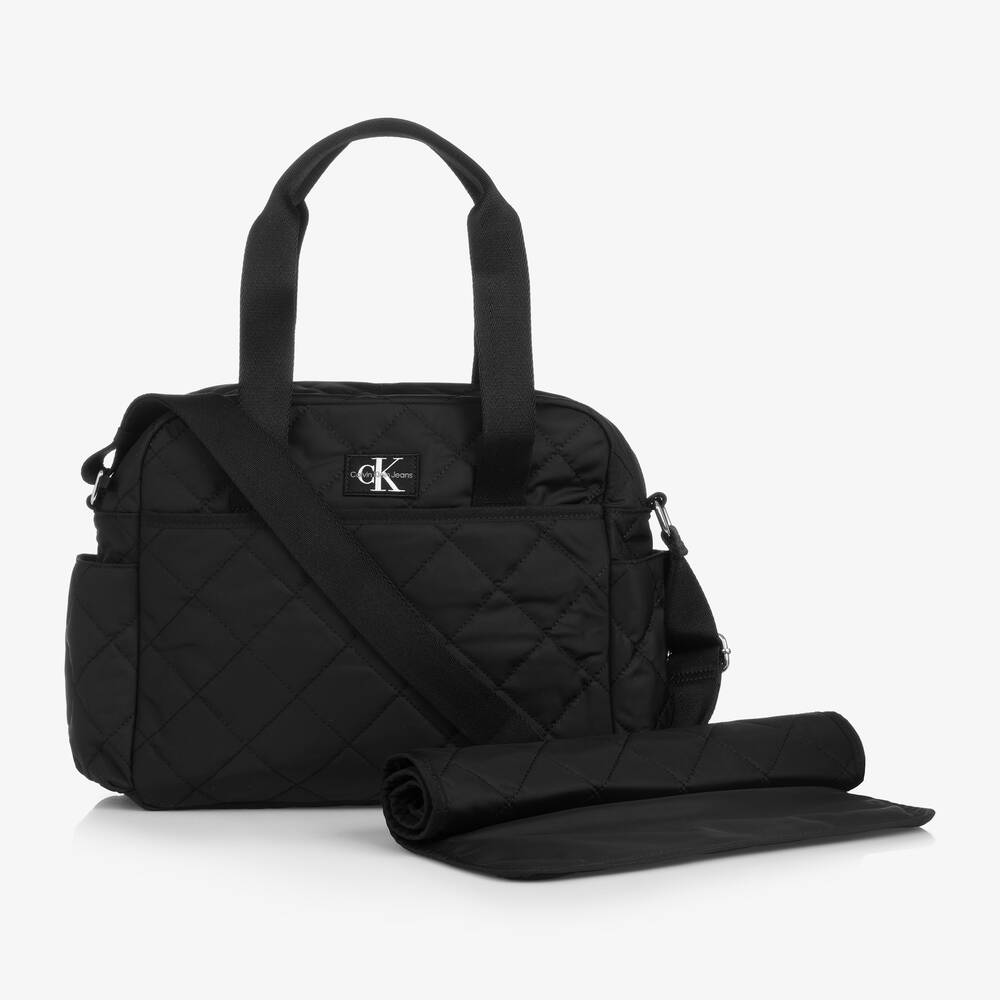 Calvin Klein - Черная стеганая пеленальная сумка (39см) | Childrensalon