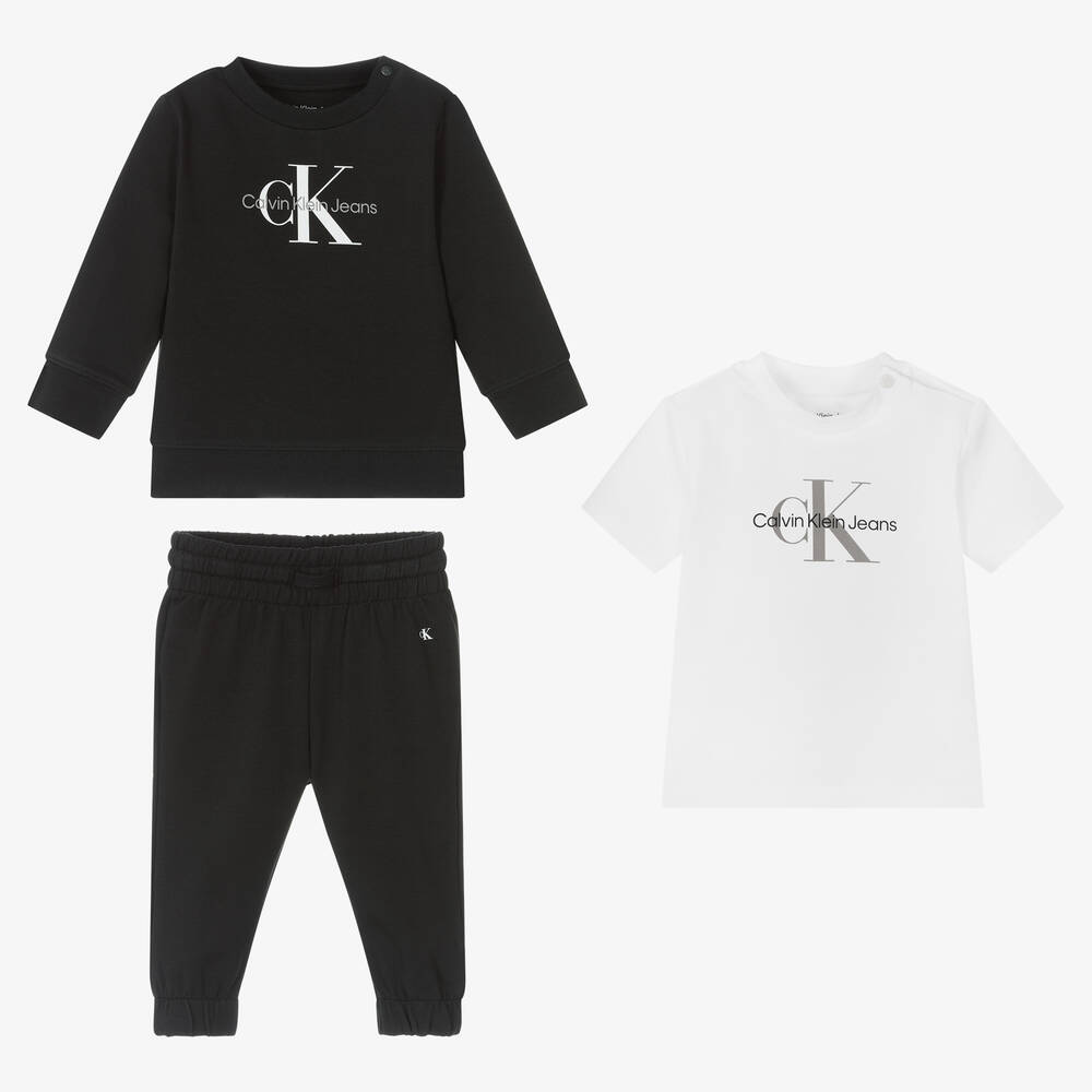 Shop Calvin Klein Black Tracksuit Gift Set