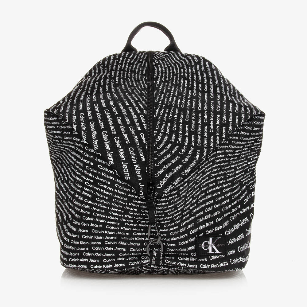 Calvin Klein - Black Zip-Up Backpack (40cm) | Childrensalon