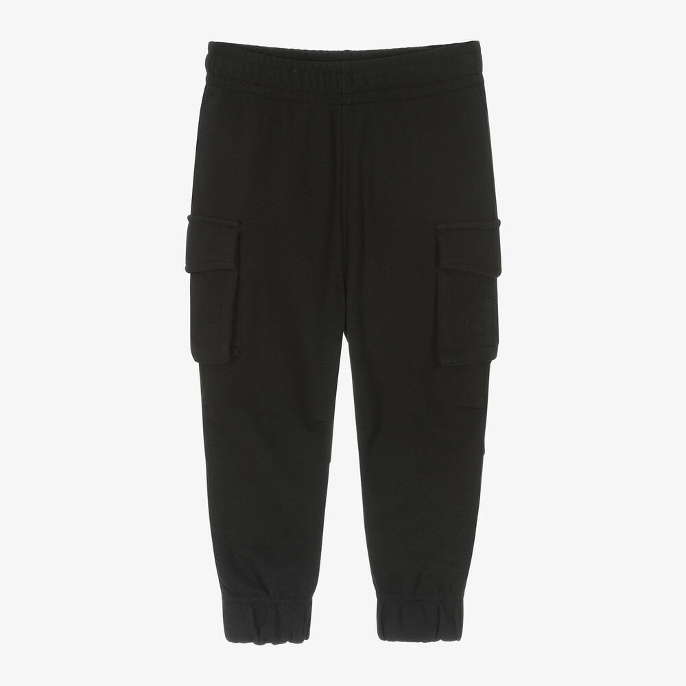 Calvin Klein - Bas de jogging cargo noir en coton | Childrensalon