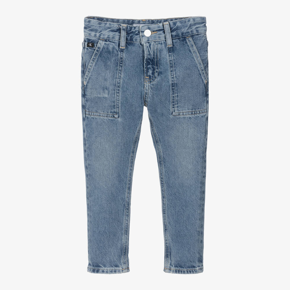 Calvin Klein - Boys Blue Denim Dad Jeans | Childrensalon