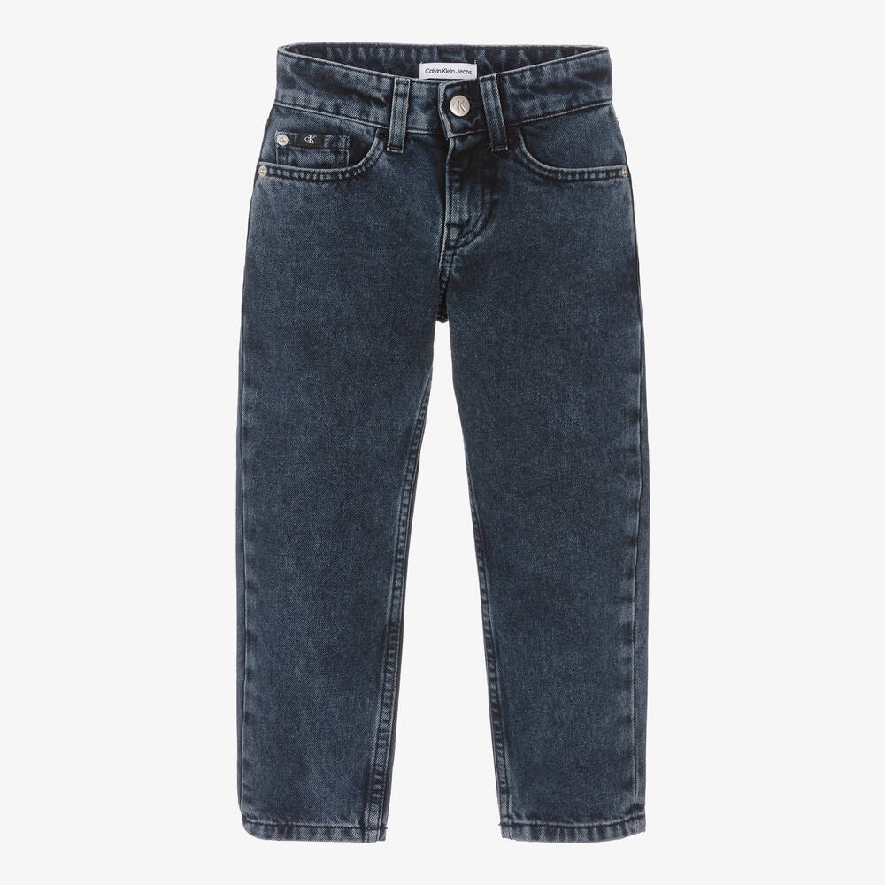 Calvin Klein - Boys Blue Regular Straight Denim Jeans | Childrensalon