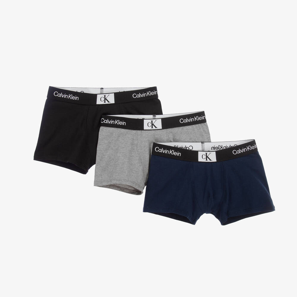 Calvin Klein - Boys Cotton Boxer Shorts (3 Pack) | Childrensalon