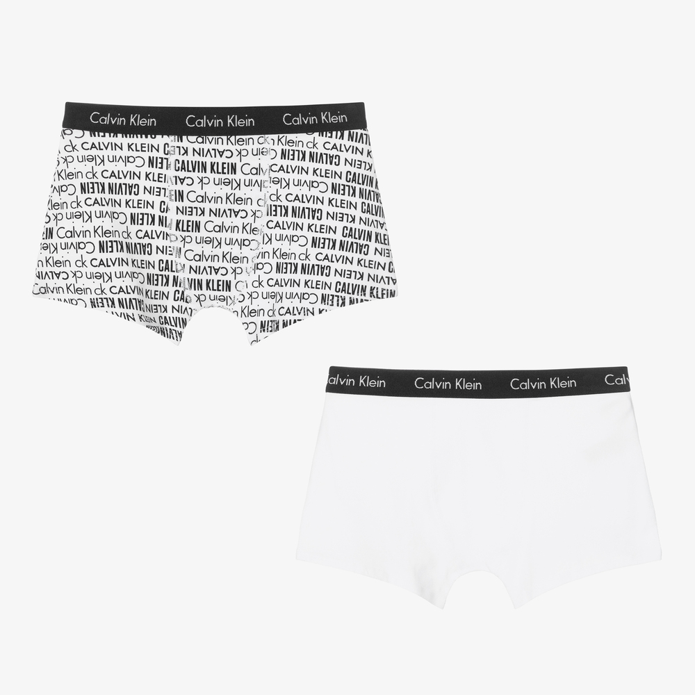 Calvin Klein - Boxers blancs Garçon (x 2) | Childrensalon