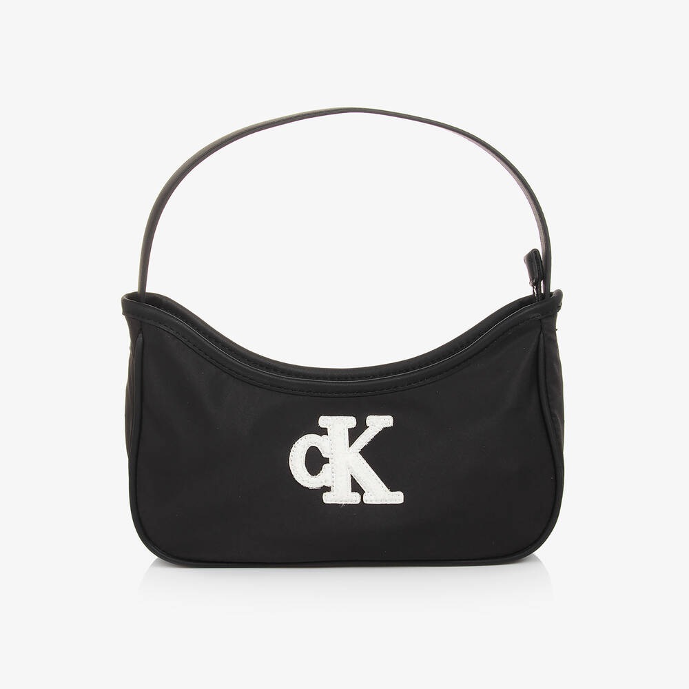 Calvin Klein - Girls Black Handbag (23cm) | Childrensalon