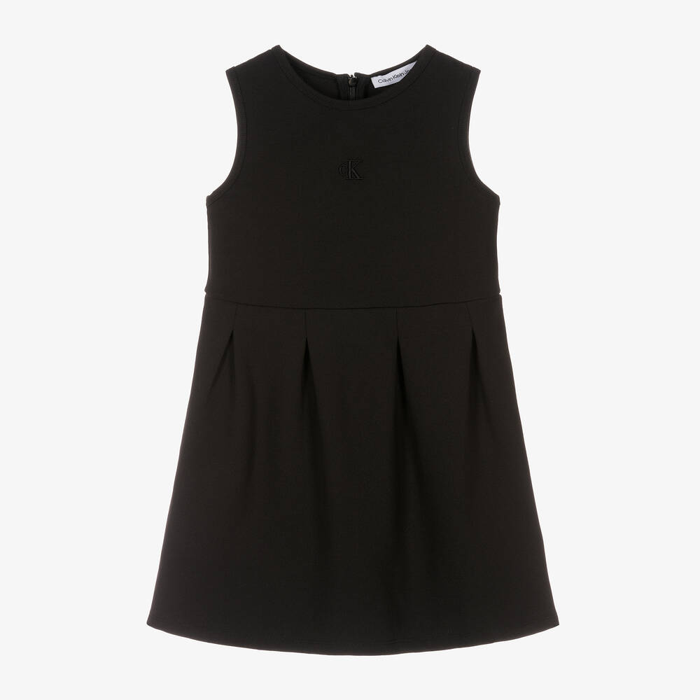 Calvin Klein - Черное трикотажное платье для девочек | Childrensalon