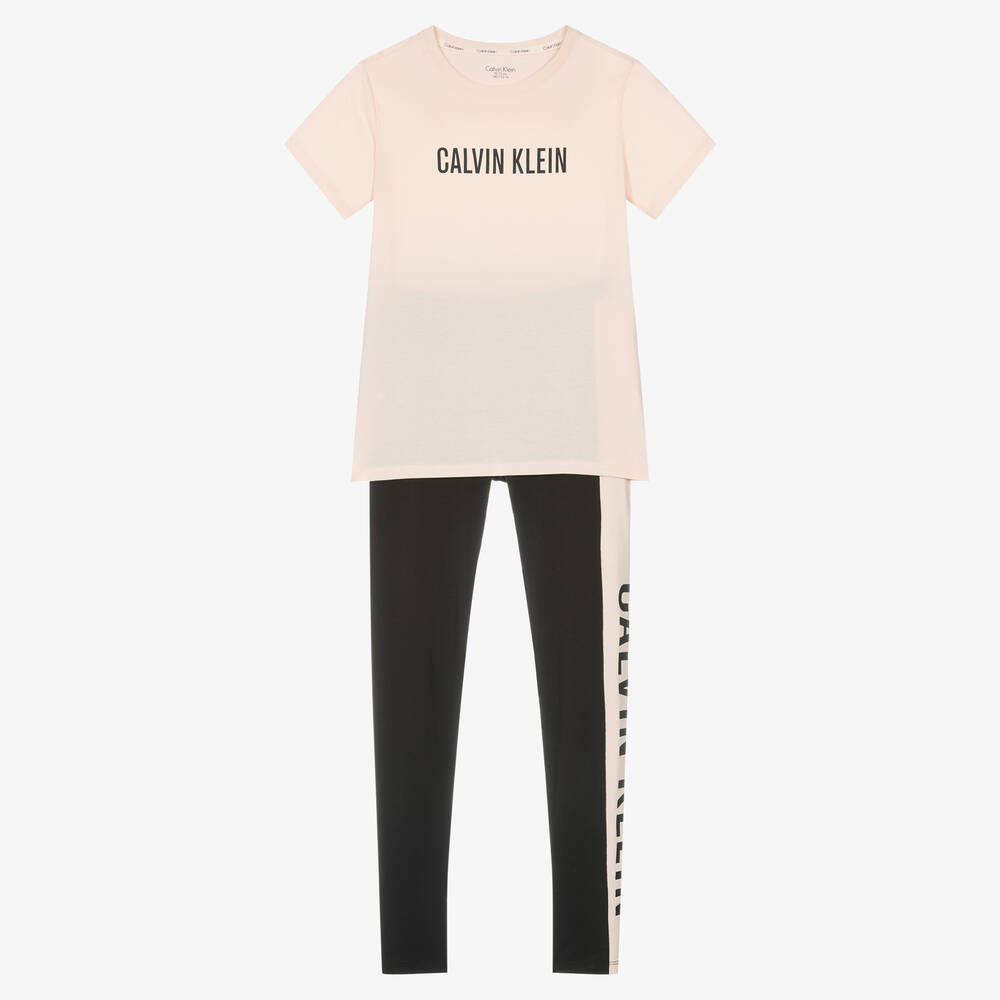 Calvin Klein Kids' Girls Pink & Black Pyjamas