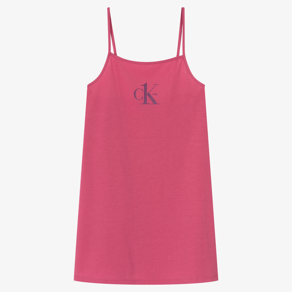 Calvin Klein Kids' Girls Pink Logo Nightdress