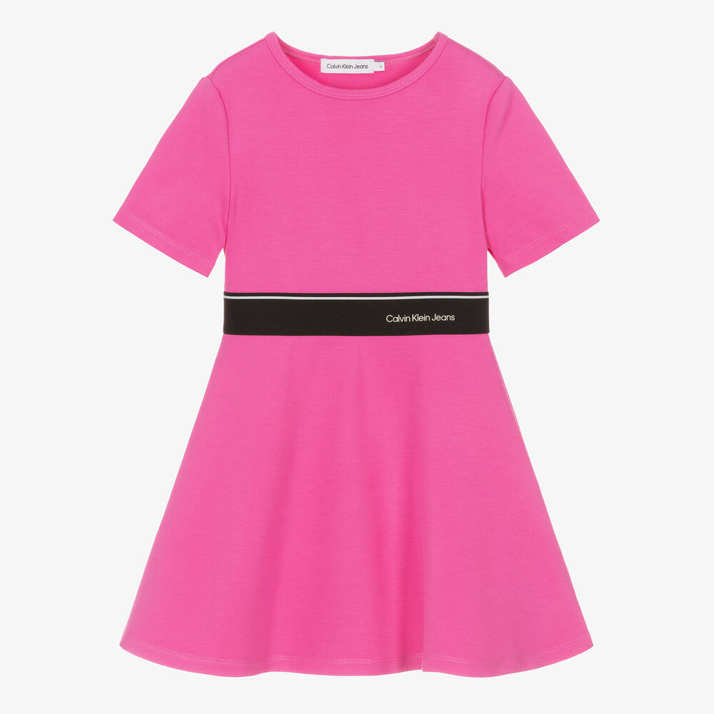 Calvin Klein - فستان ميلانو جيرسي لون زهري | Childrensalon