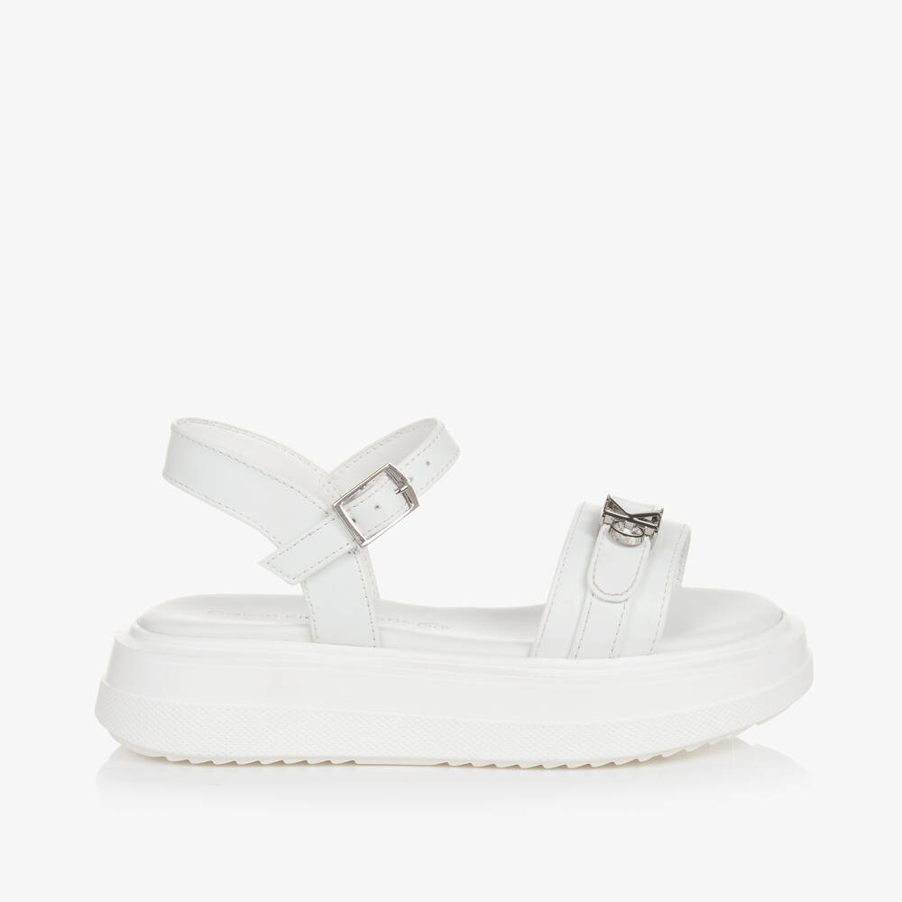Calvin Klein Kids' Girls White Platform Sandals