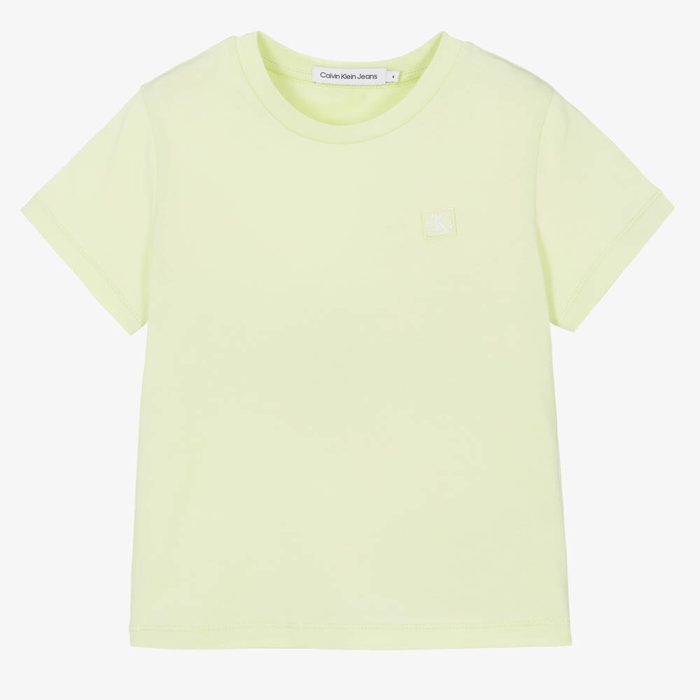 Calvin Klein - T-shirt vert en coton | Childrensalon