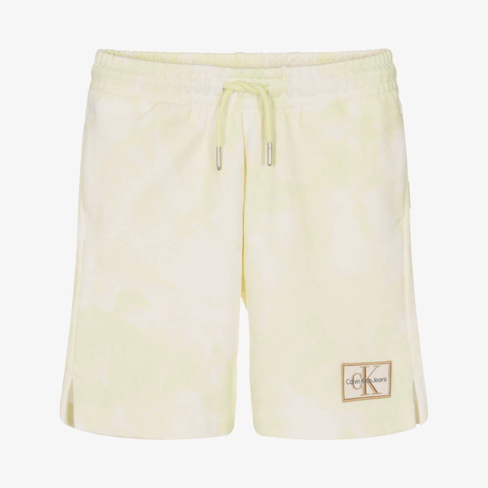 Calvin Klein Jeans - Short vert clair en coton délavé | Childrensalon