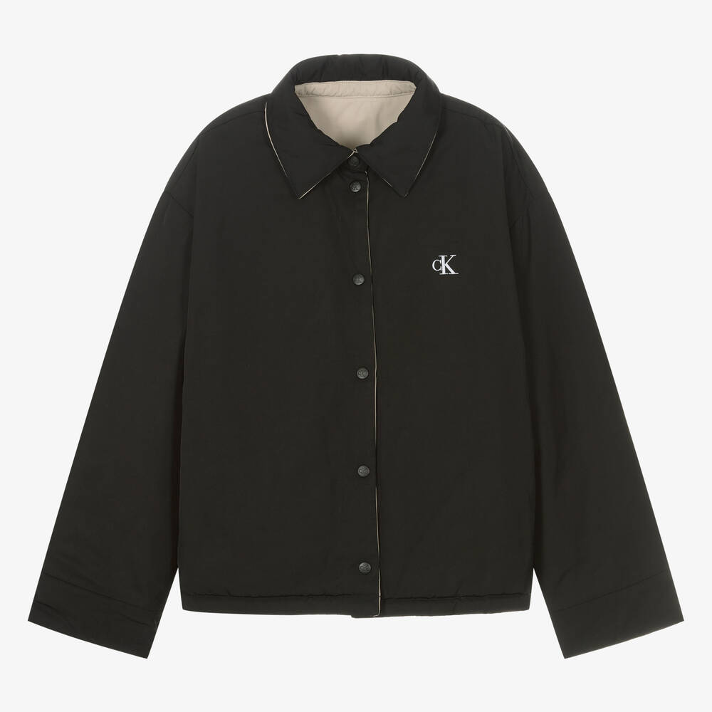 Calvin Klein - Teen Black & Beige Reversible Jacket | Childrensalon