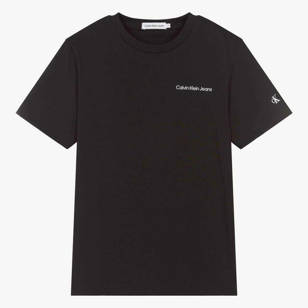 Calvin Klein - Teen Black Cotton T-Shirt | Childrensalon