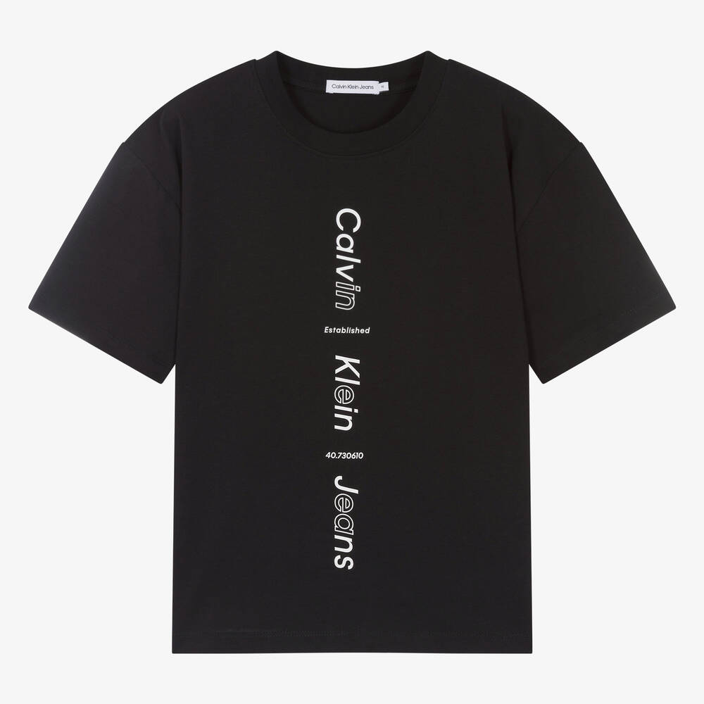 Calvin Klein Teen Boys Black Cotton T-shirt