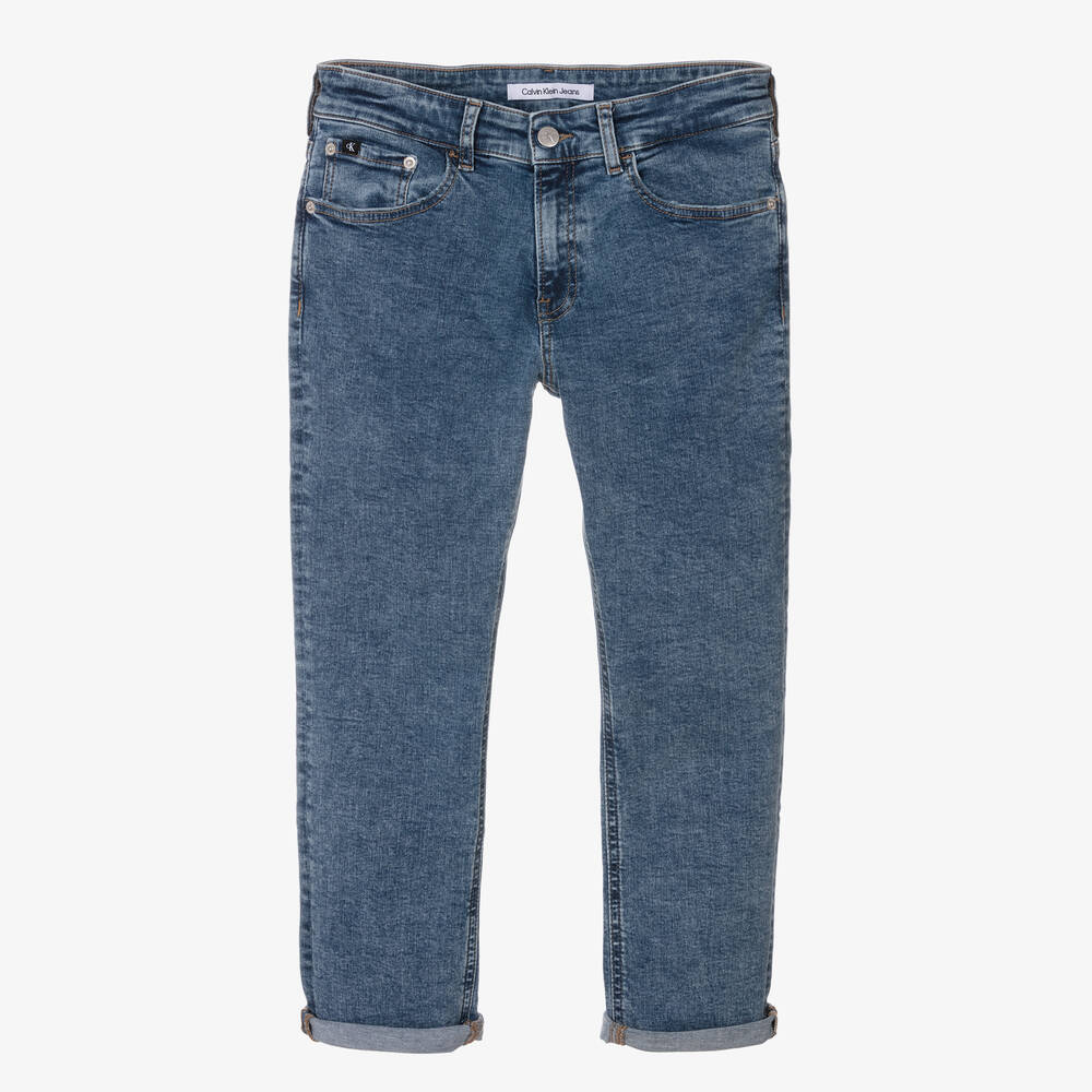 Calvin Klein - Teen Boys Blue Denim Dad Jeans | Childrensalon