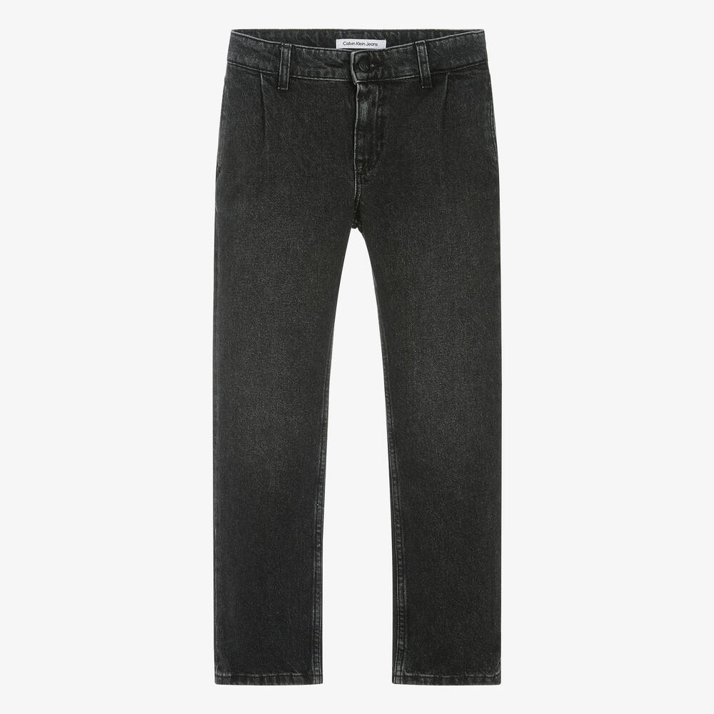 Calvin Klein - Teen Boys Grey Washed Denim Jeans | Childrensalon