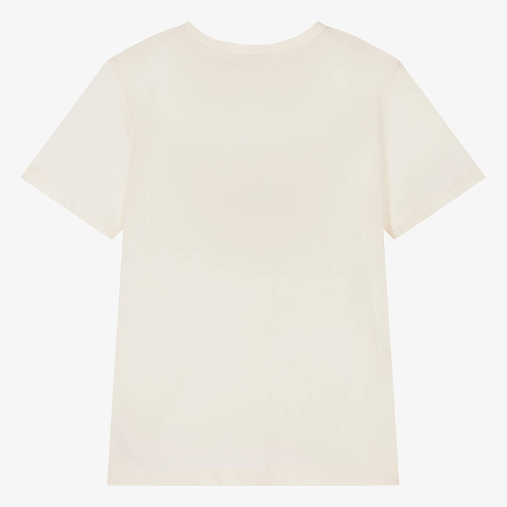 Calvin Klein - Teen Boys Ivory Cotton T-Shirt | Childrensalon