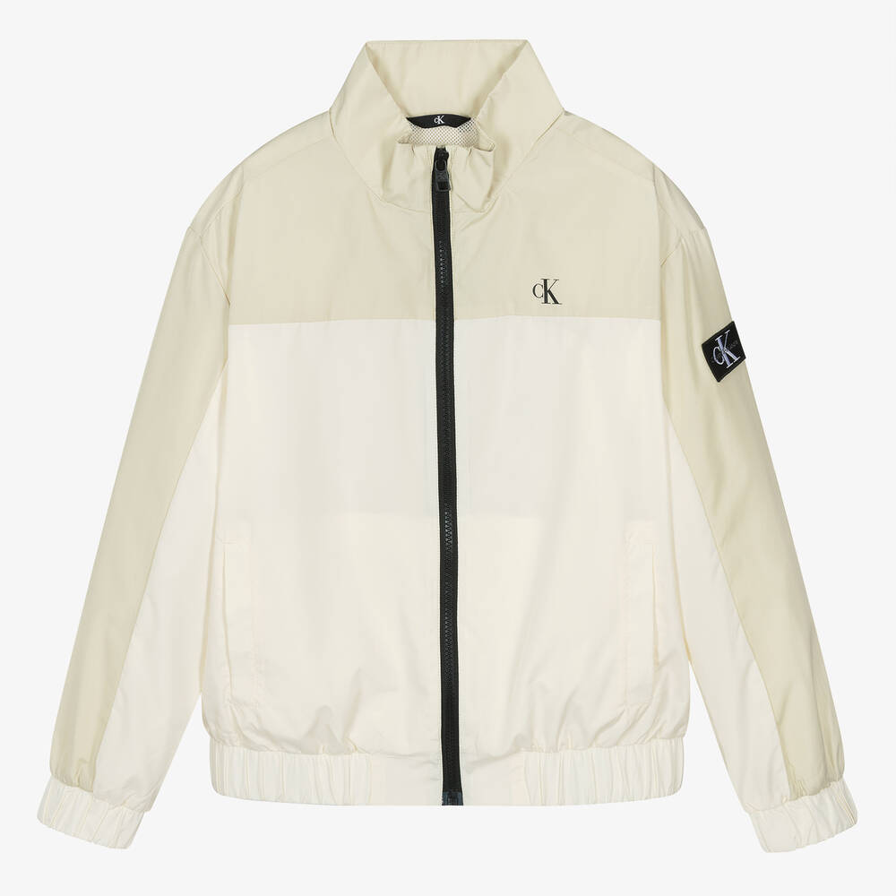 Calvin Klein Teen Boys Ivory Windbreaker Jacket