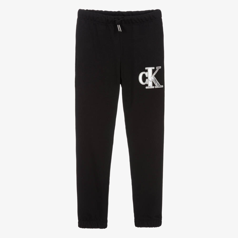 Calvin Klein - Bas de jogging noir en coton ado | Childrensalon