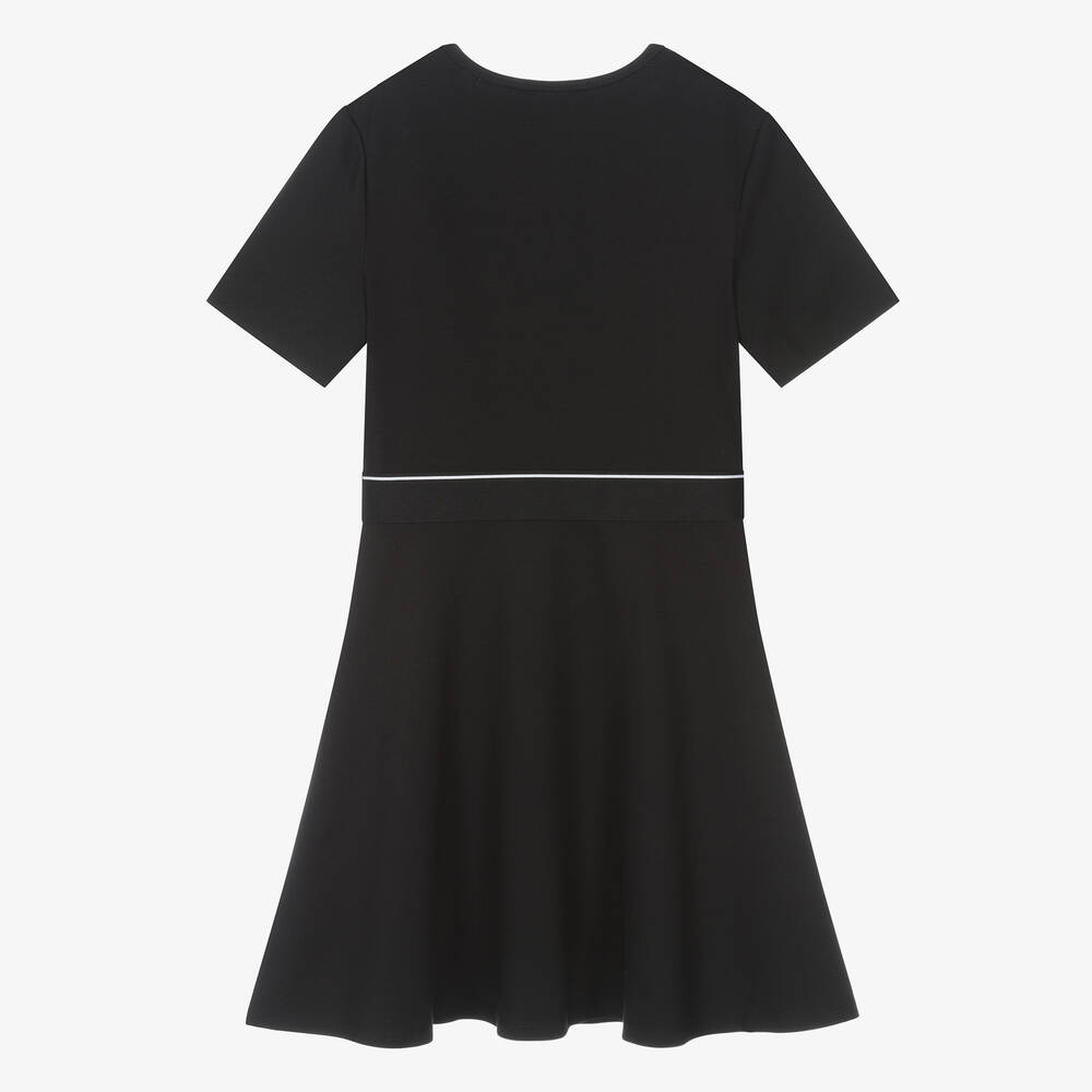 Calvin Klein Jeans LOGO ELASTIC MILANO DRESS - Shift dress - black
