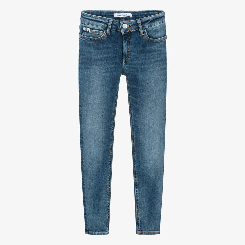 Calvin Klein Teen Girls Blue Denim Skinny Fit Jeans