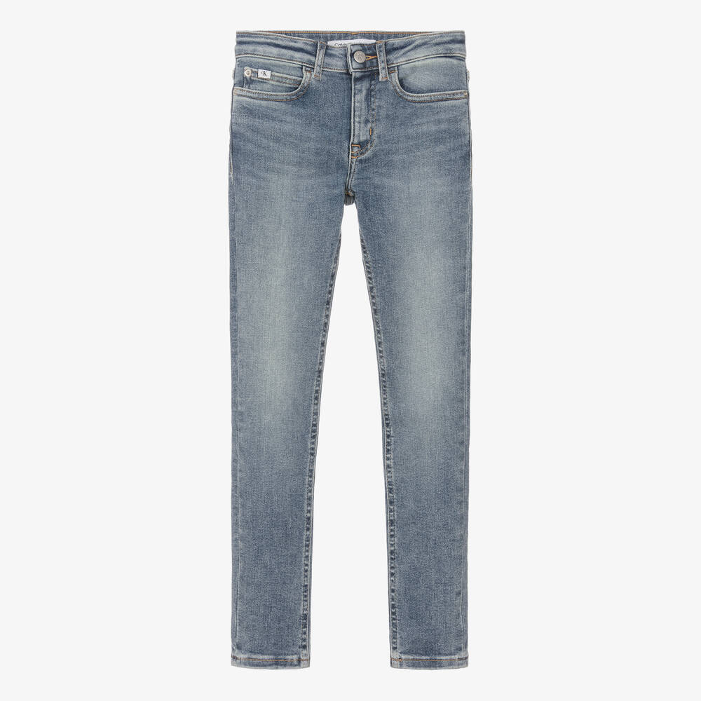 Calvin Klein - Синие джинсы скинни CK средней посадки для подростков | Childrensalon