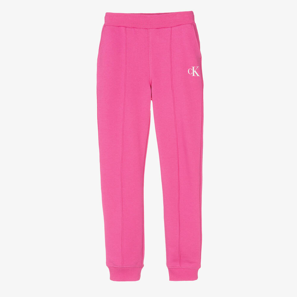 Calvin Klein - Pantalon de jogging rose en coton | Childrensalon