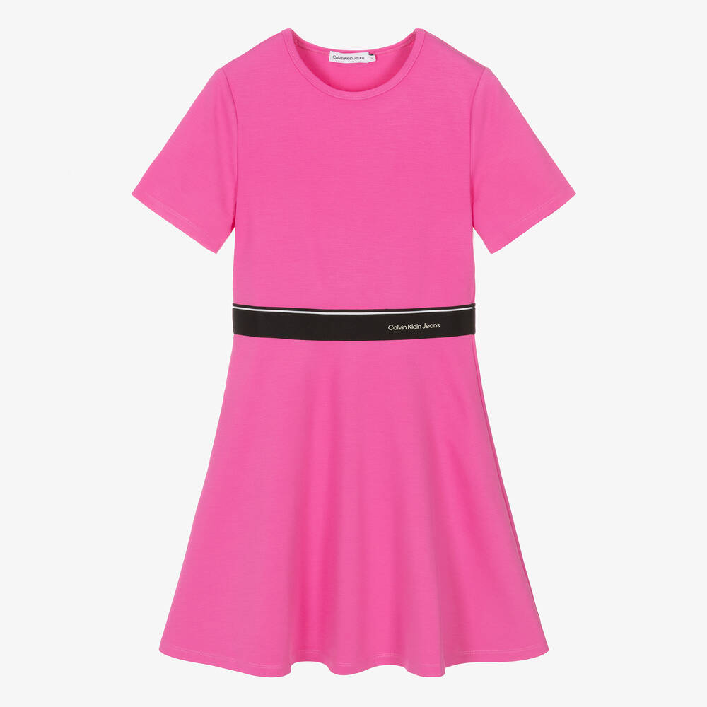 Calvin Klein - Teen Girls Pink Milano Jersey Dress | Childrensalon