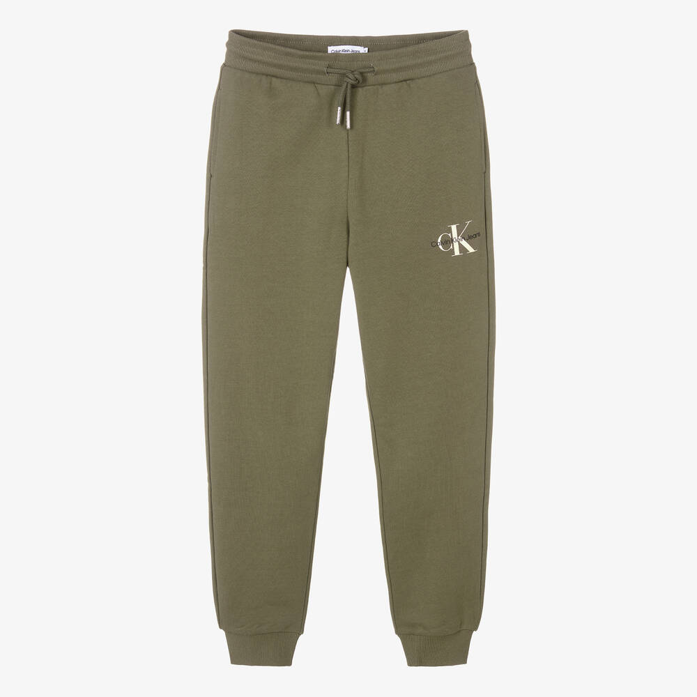 Calvin Klein - Pantalon de jogging vert en coton | Childrensalon