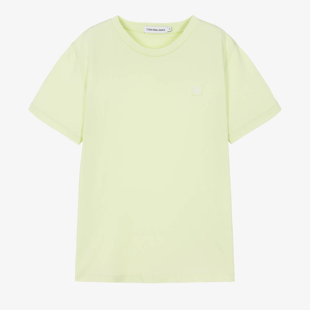 Calvin Klein - T-shirt vert en coton ado | Childrensalon