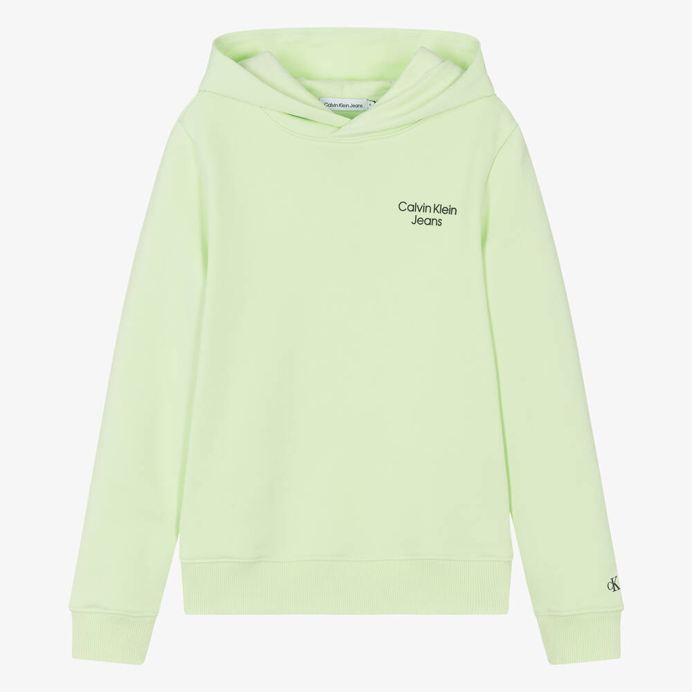 Calvin Klein - Мятно-зеленая хлопковая худи для подростков | Childrensalon