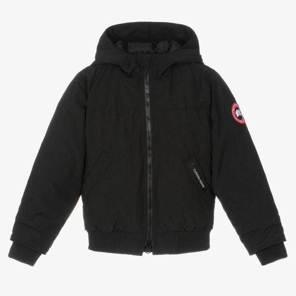 Canada Goose - Black Down-Filled Grizzly Bomber Jacket | Childrensalon