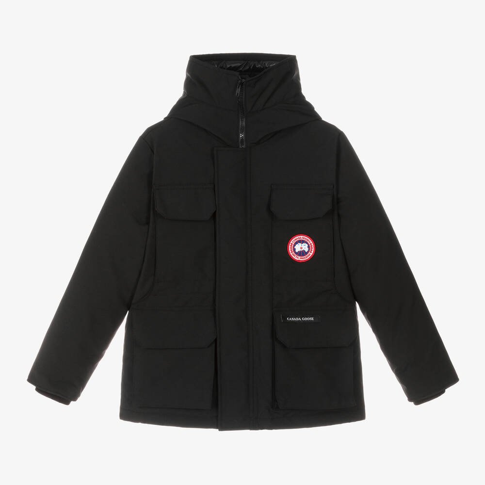 Canada Goose - Black Down Padded Expedition Parka Coat | Childrensalon