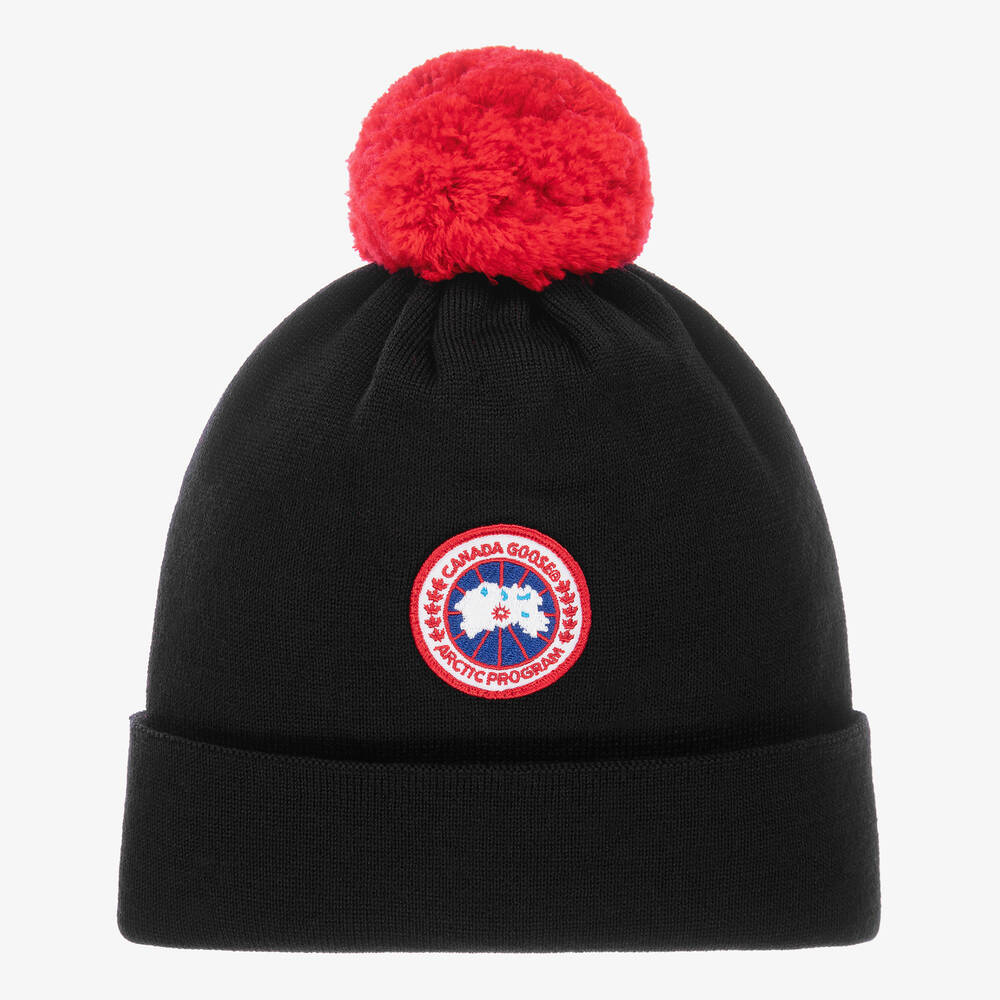 Canada Goose - Black Wool Pom-Pom Hat | Childrensalon