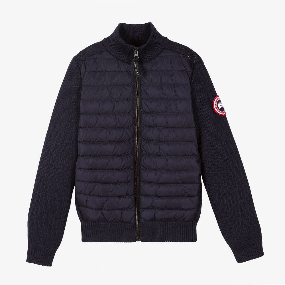 Canada Goose - Blue Down Padded Knit Hybridge Jacket | Childrensalon