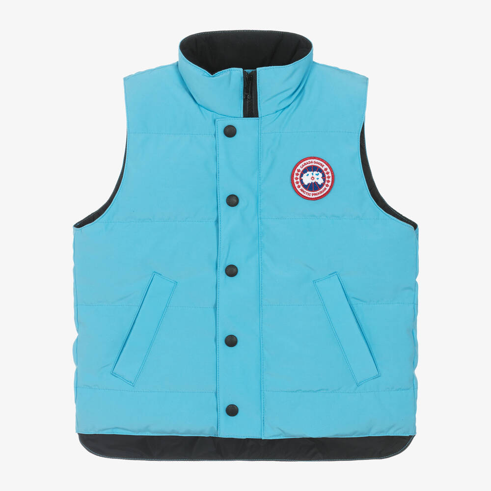 Canada Goose - Blue Down Padded Vanier Gilet | Childrensalon