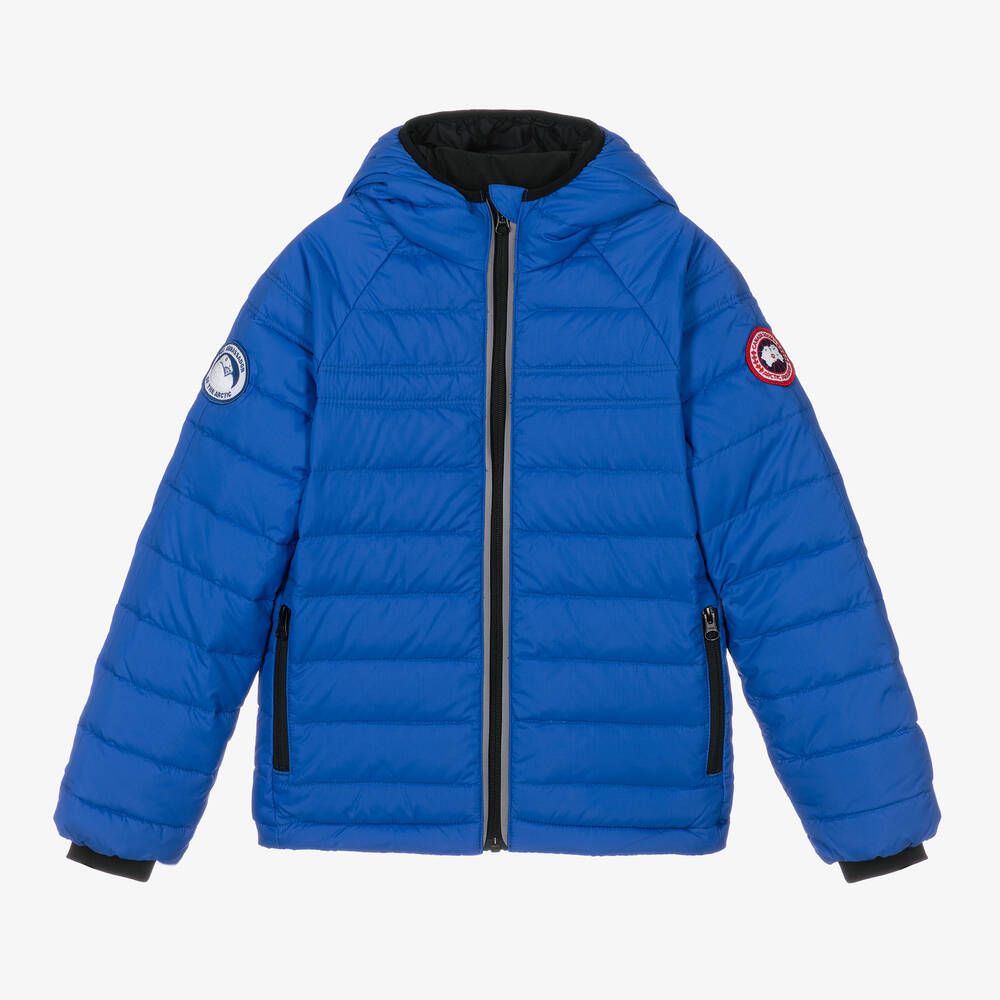 Canada Goose - جاكيت بافر مبطن بريش لون أزرق للأولاد | Childrensalon