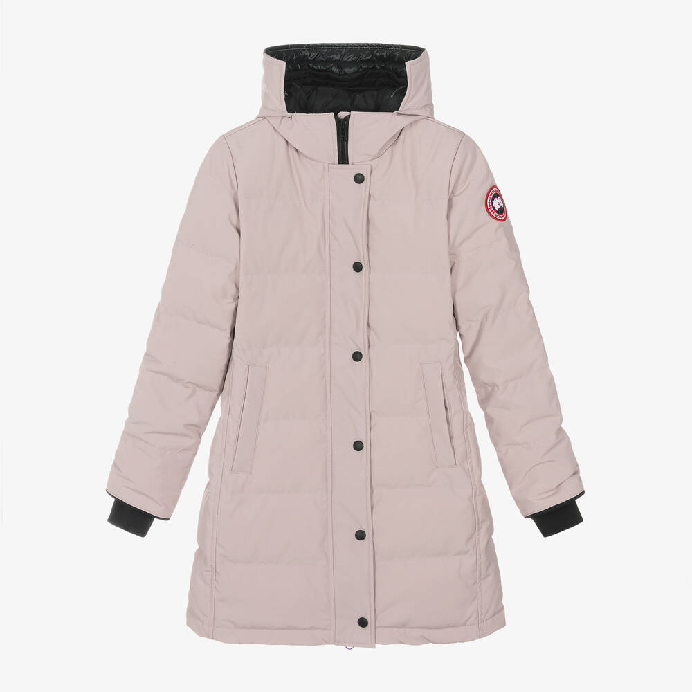 Canada Goose - Girls Pink Down Padded Juniper Coat | Childrensalon