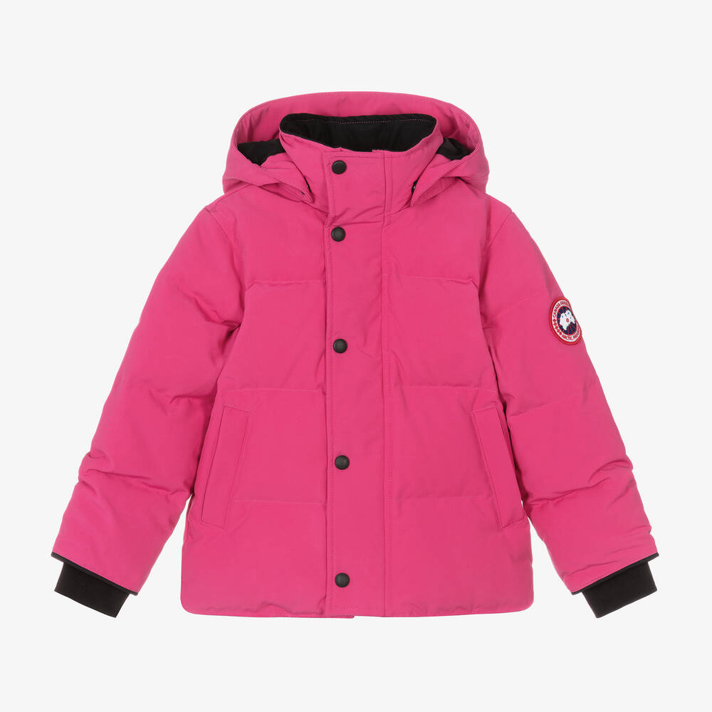 Canada Goose - Girls Pink Down Padded Snowy Owl Jacket | Childrensalon