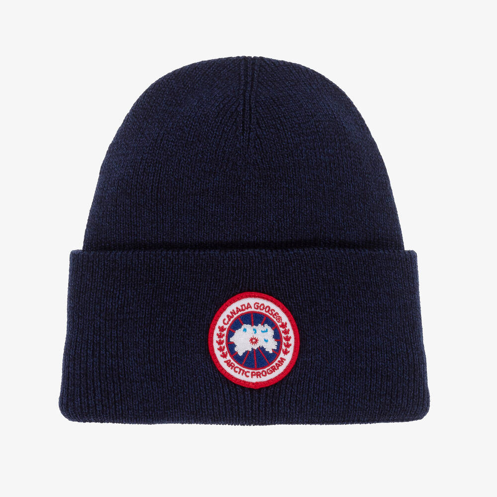 Canada Goose - Navy Blue Merino Wool Beanie Hat | Childrensalon