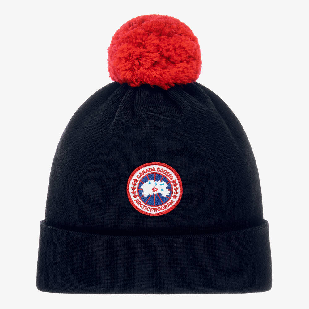 Canada Goose - Navy Blue Wool Pom-Pom Hat | Childrensalon