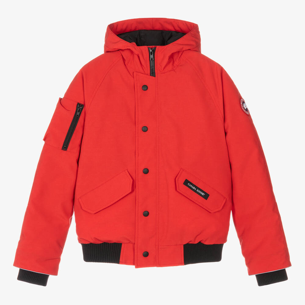 Canada Goose - Red Down Filled Bomber Jacket | Childrensalon