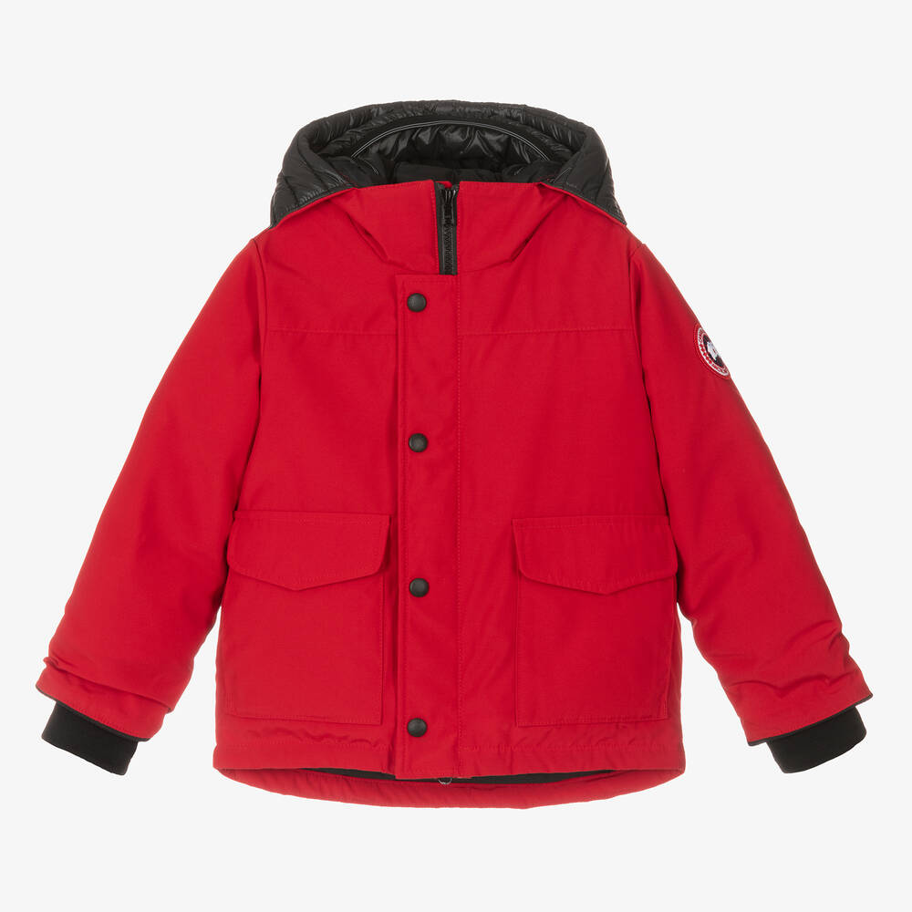 Canada Goose - Red Down Padded Lynx Parka Coat | Childrensalon